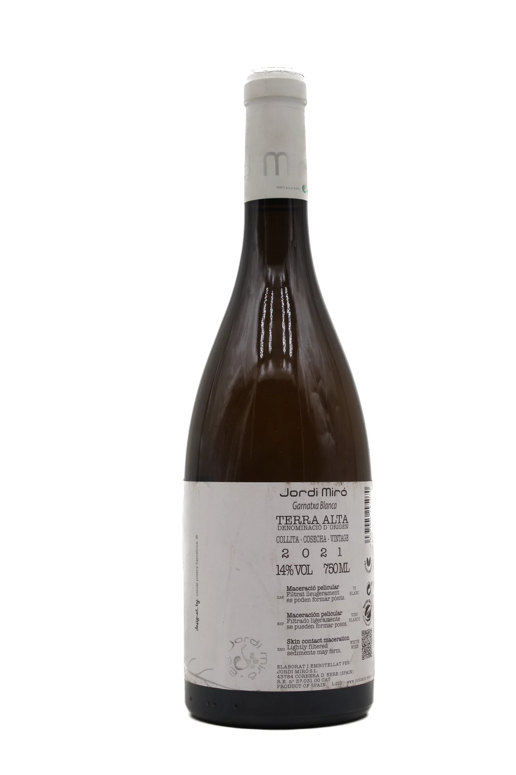 TERRA ALTA "NATURALMENT BLANC" 2021 JORDI MIRO