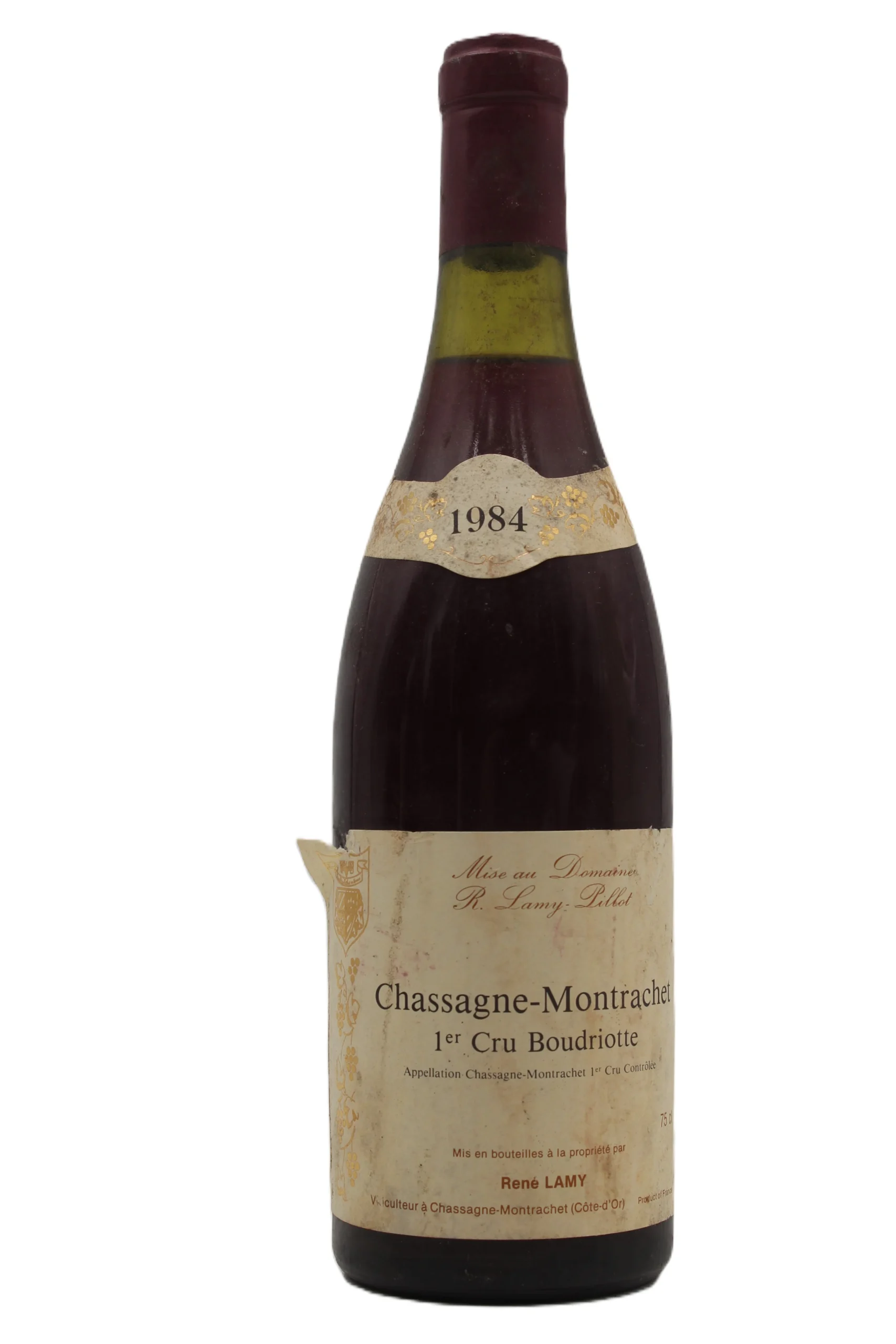 CHASSAGNE MONTRACHET 1ER CRU "BOUDRIOTTE" 1984 LAMY PILLOT