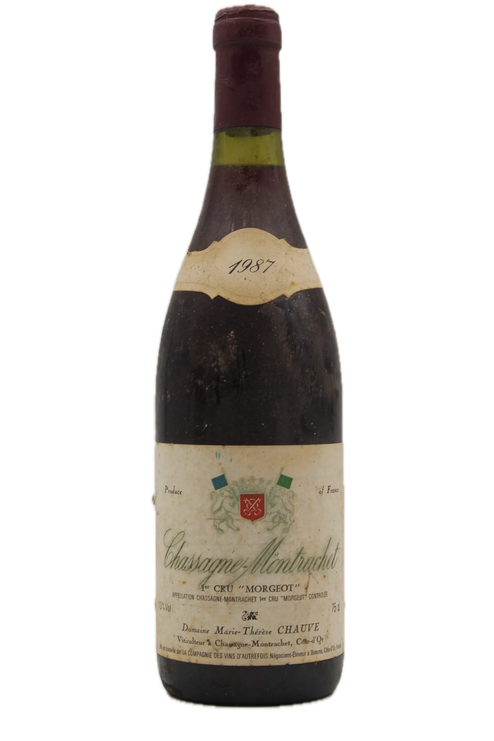 CHASSAGNE MONTRACHET 1ER CRU MORGEOT 1987 MARIE THERESE CHAUVE