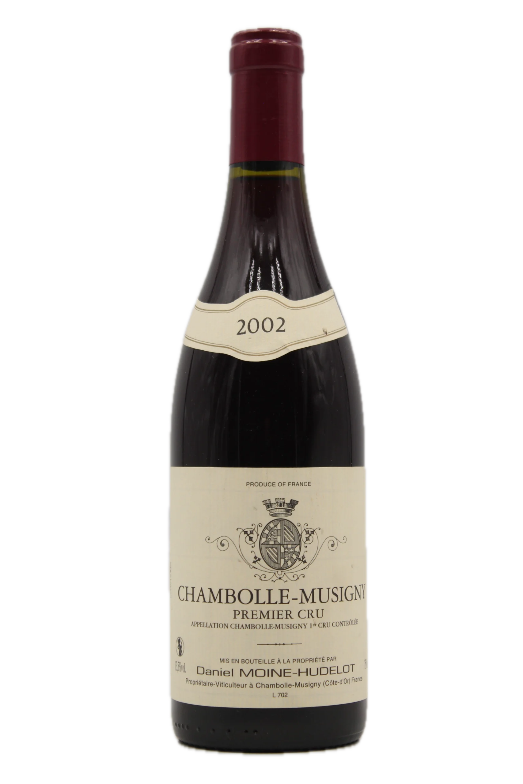 CHAMBOLLE MUSIGNY 1ER CRU 2002 DANIEL MOINE HUDELOT