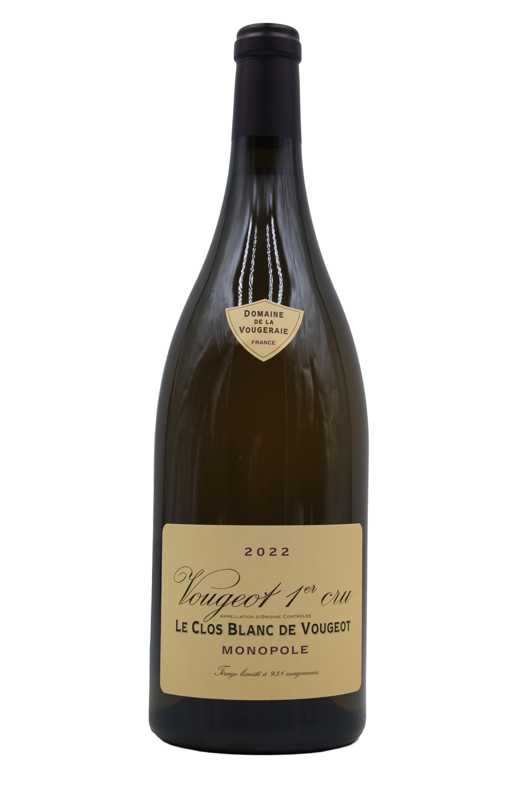 : VOUGEOT 1ER CRU "LE CLOS BLANC DE VOUGEOT" MONOPOLE 2022 DOMAINE DE LA VOUGERAIE NOUVELLE CAVE