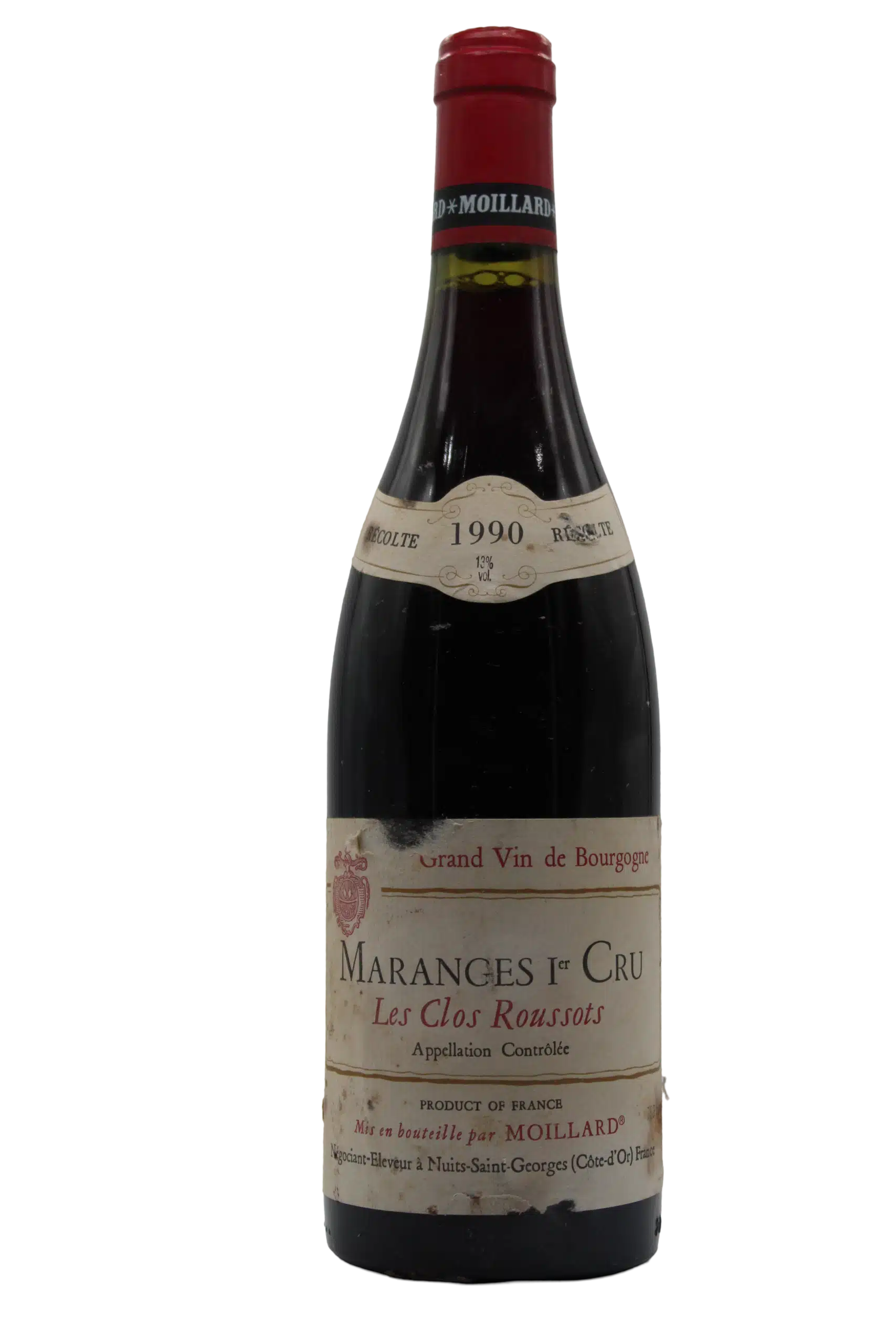 MARANGES 1ER CRU CLOS ROUSSOTS 1990 MOILLARD