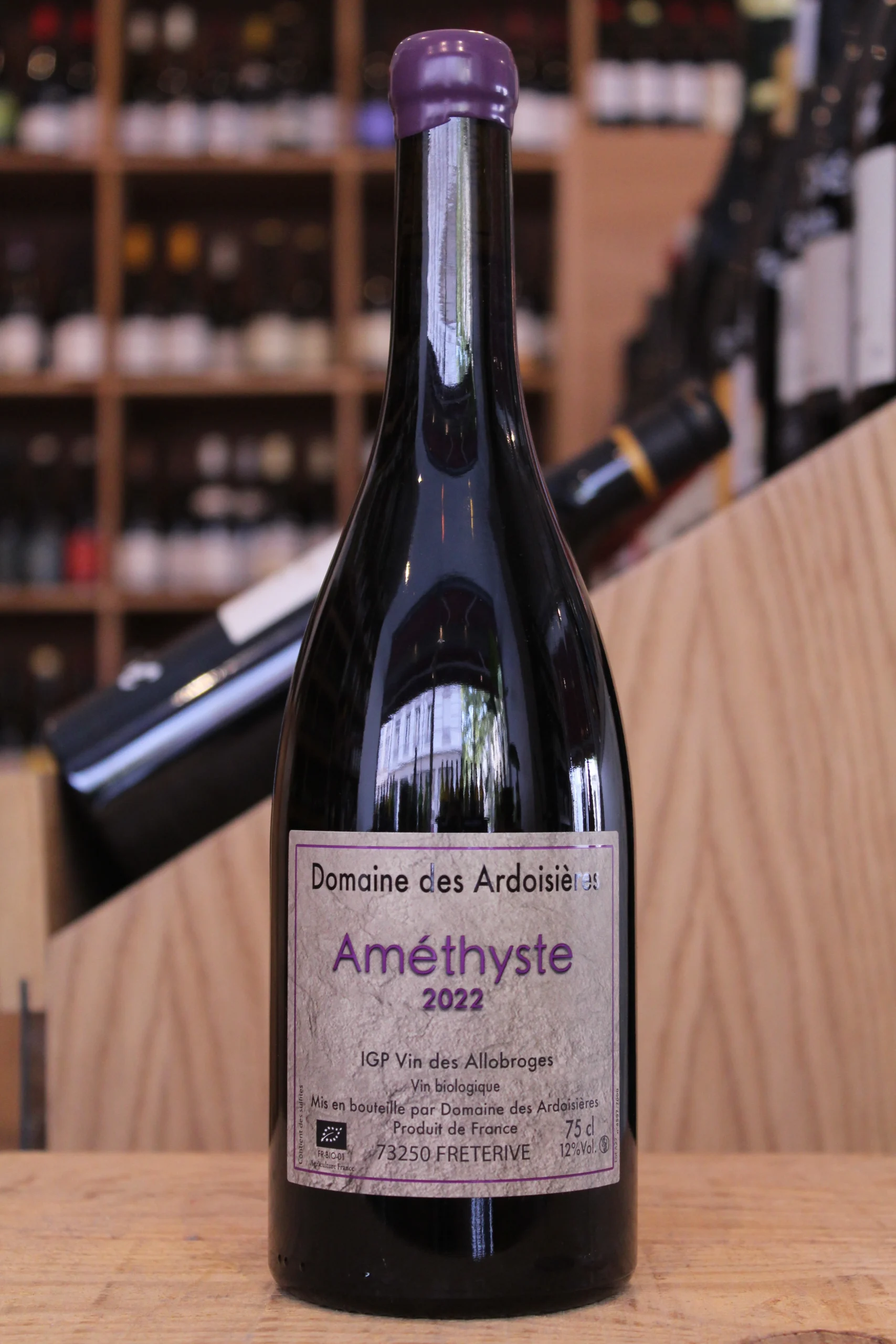 Bouteille IGP Vin des Allobroges Améthyste 2022 Maison des Ardoisières