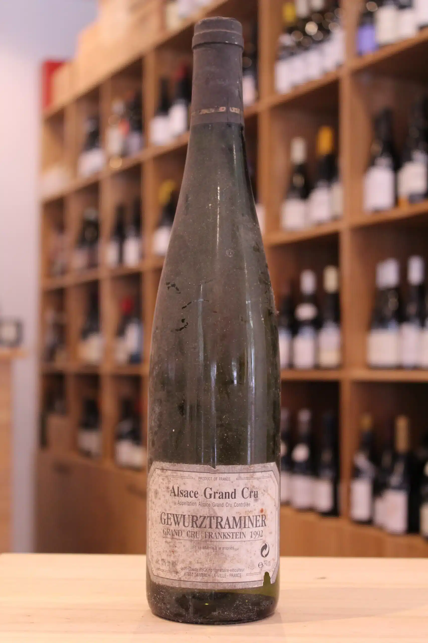 EAN CLAUDE BECK GEWURZTRAMINER GRAND CRU FRANKSTEIN 1992 NOUVELLE CAVE LYON