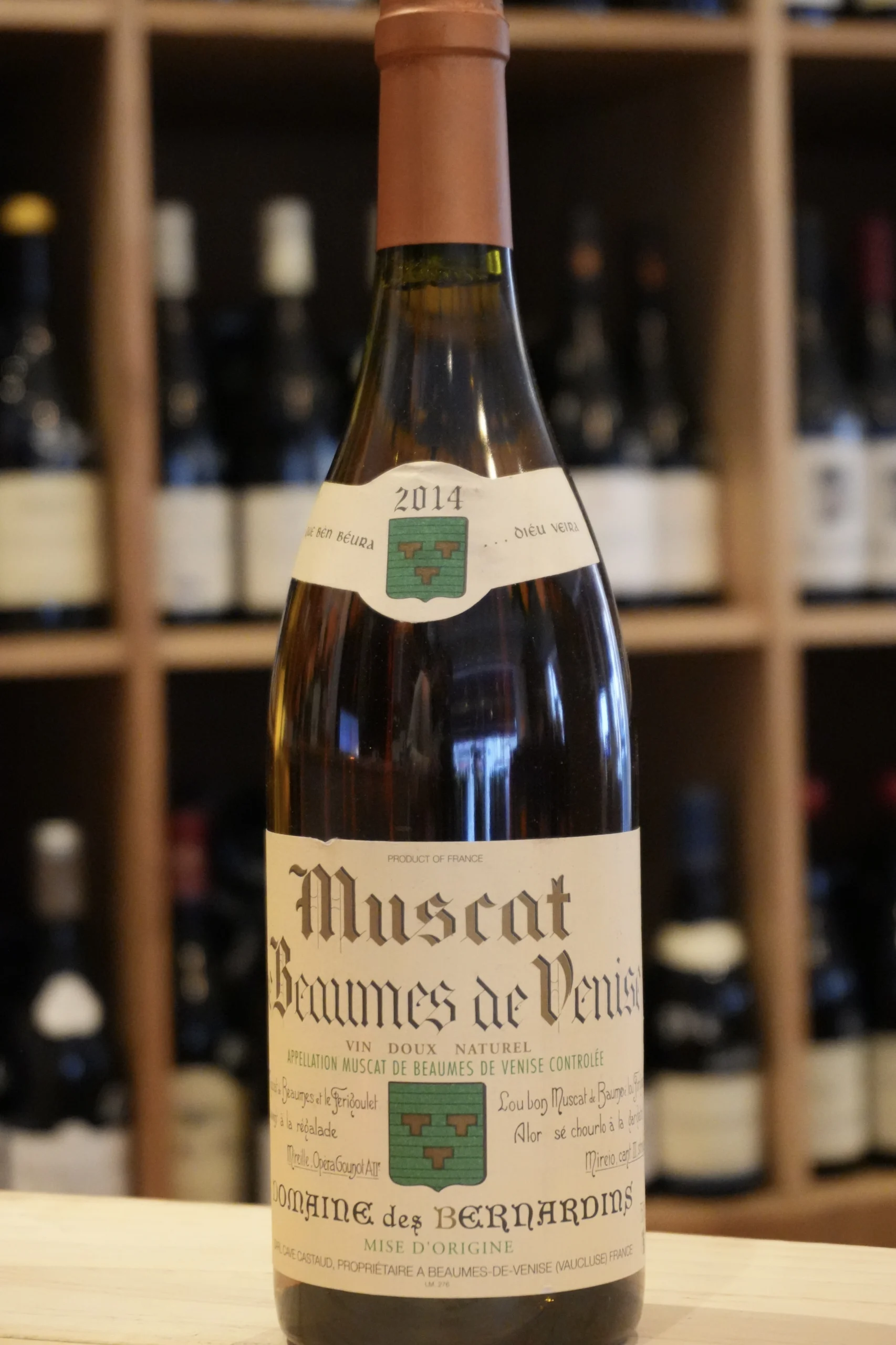 MUSCAT DE BEAUMES DE VENISE 2014 LES BERNARDINS nouvelle cave caviste lyon