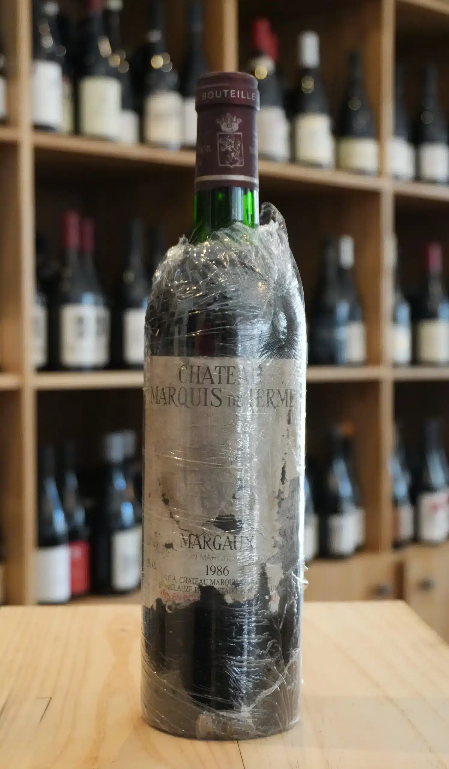 MARGAUX 4EME GCC ETIQUETTE ABIMEE 1986 CHATEAU MARQUIS DE TERME caviste nouvelle cave