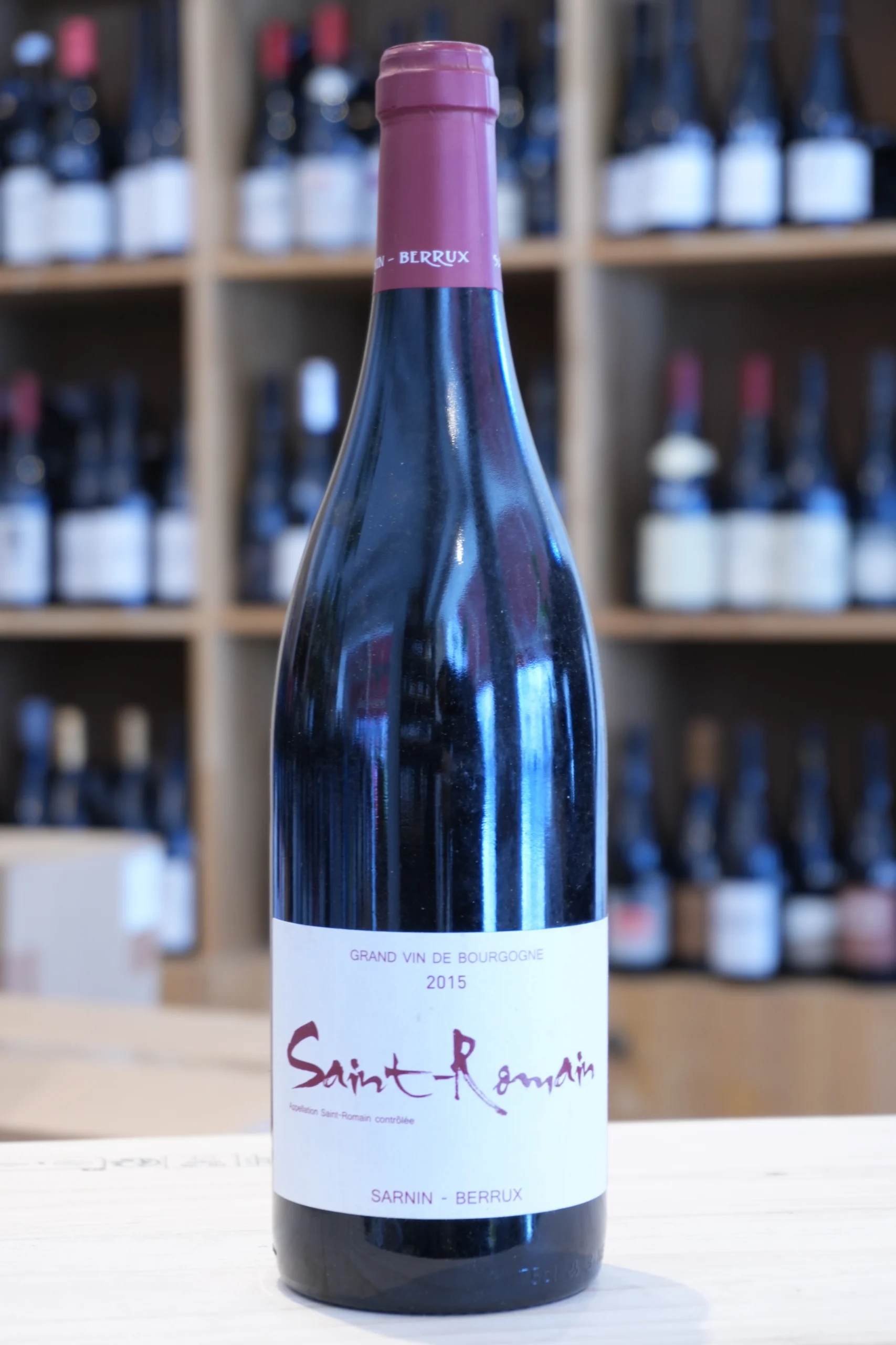 SAINT ROMAIN ROUGE 2015 SARNIN BERRUX nouvelle cave caviste lyon