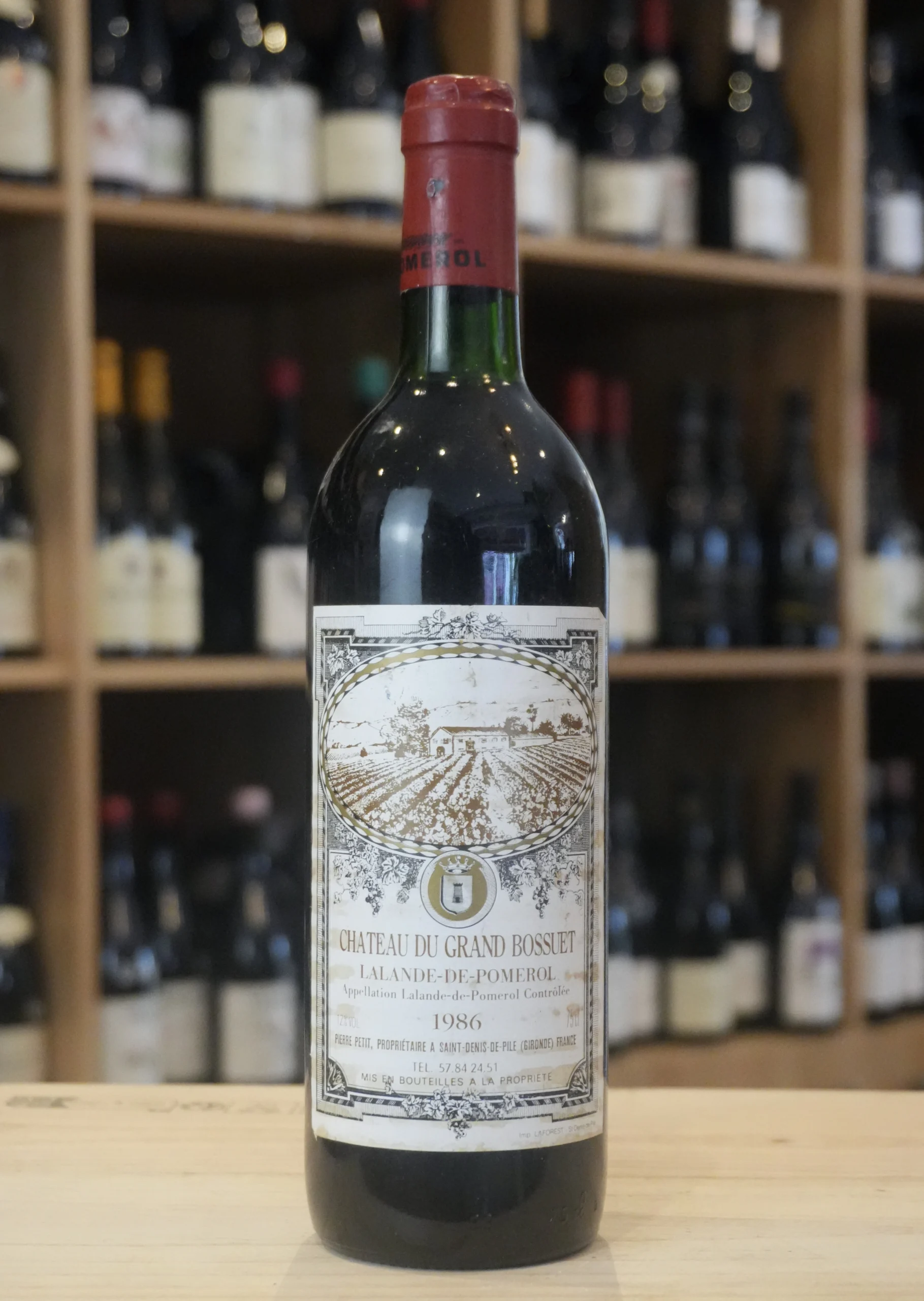 LALANDE DE POMEROL 1986 CHATEAU DU GRAND BOSSUET NOUVELLE CAVE LYON CAVISTE
