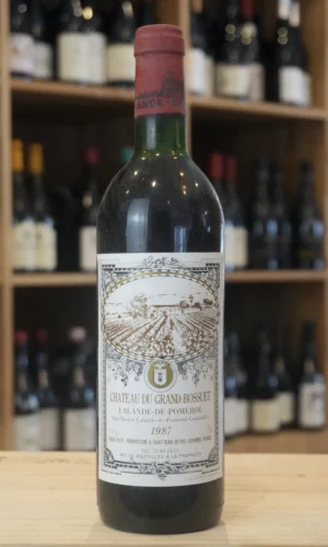 LALANDE DE POMEROL 1987 CHATEAU DU GRAND BOSSUET NOUVELLE CAVE LYON CAVISTE