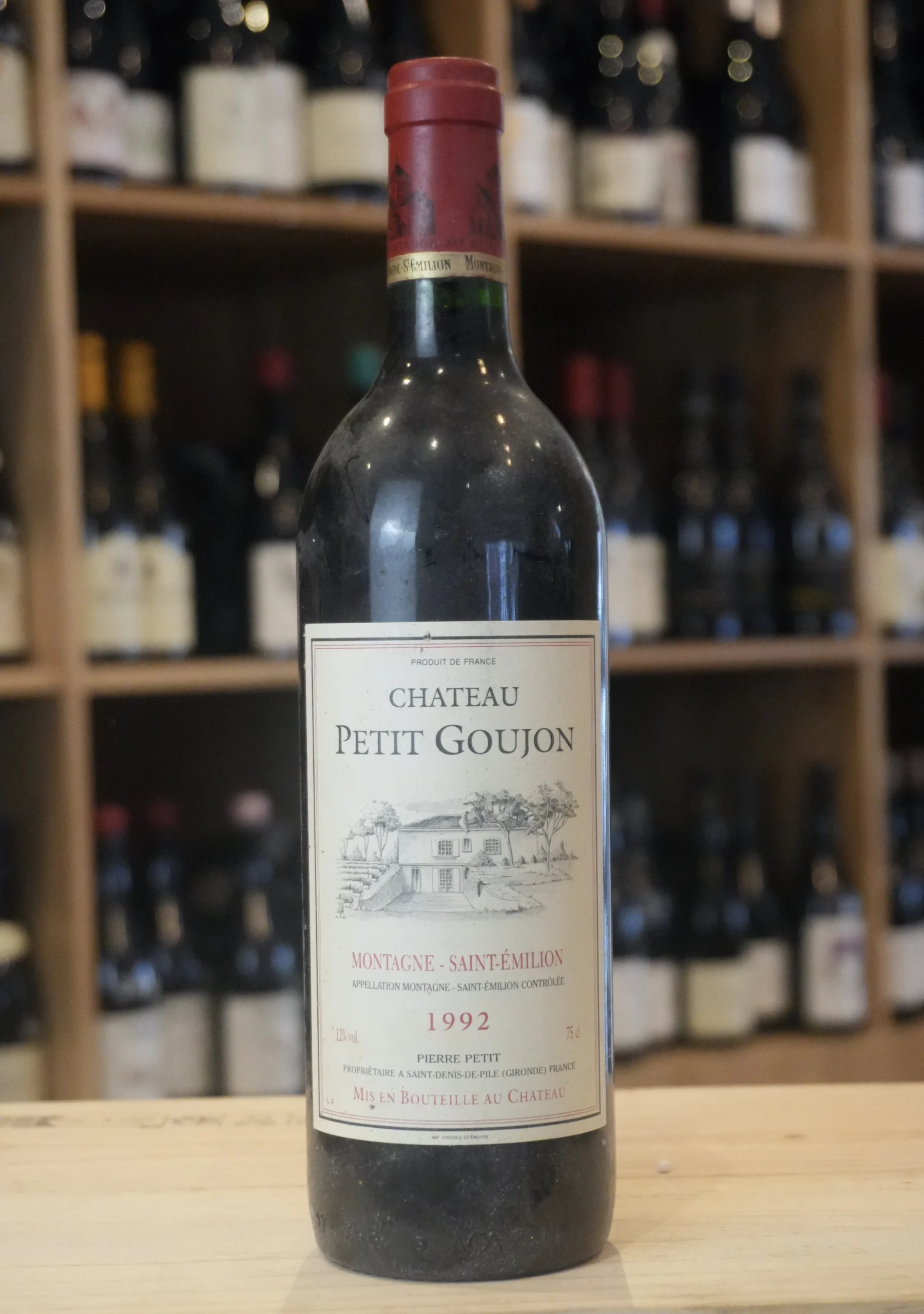 MONTAGNE SAINT EMILION 1992 CHATEAU PETIT GOUJON CAVISTE LYON NOUVELLE CAVE