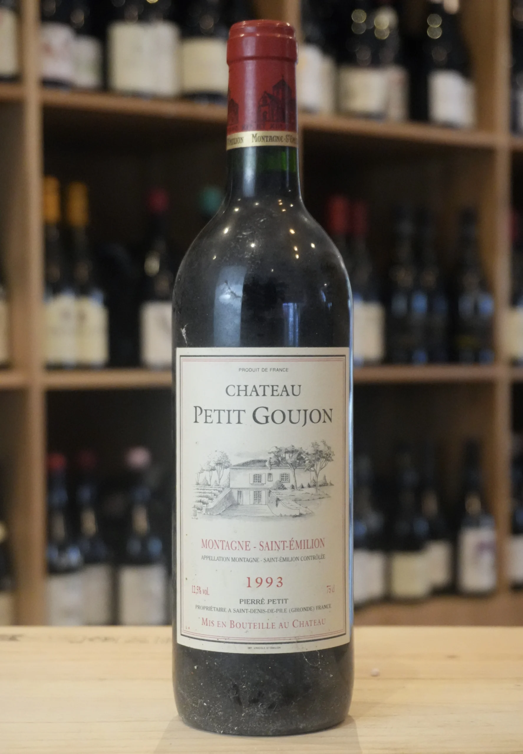 MONTAGNE SAINT EMILION 1993 CHATEAU PETIT GOUJON NOUVELLE CAVE LYON CAVISTE