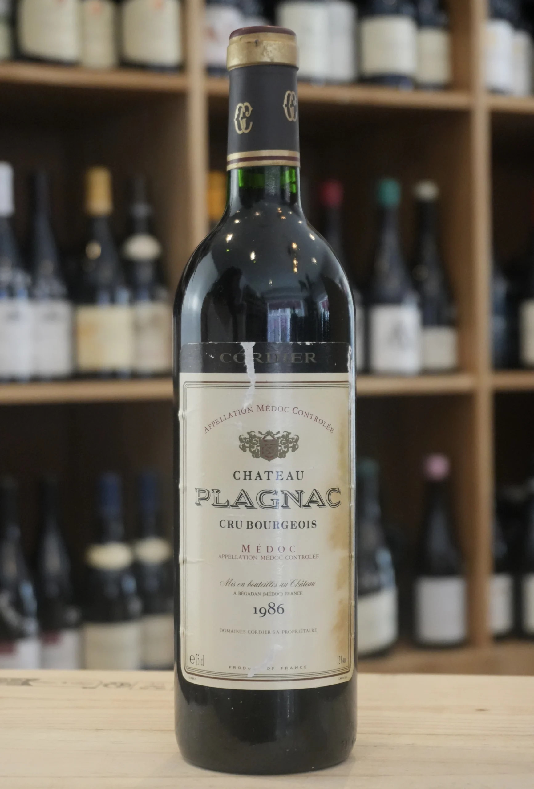 MEDOC CRU BOURGEOIS 1986 CHATEAU PLAGNAC NOUVELLE CAVE LYON CAVISTE