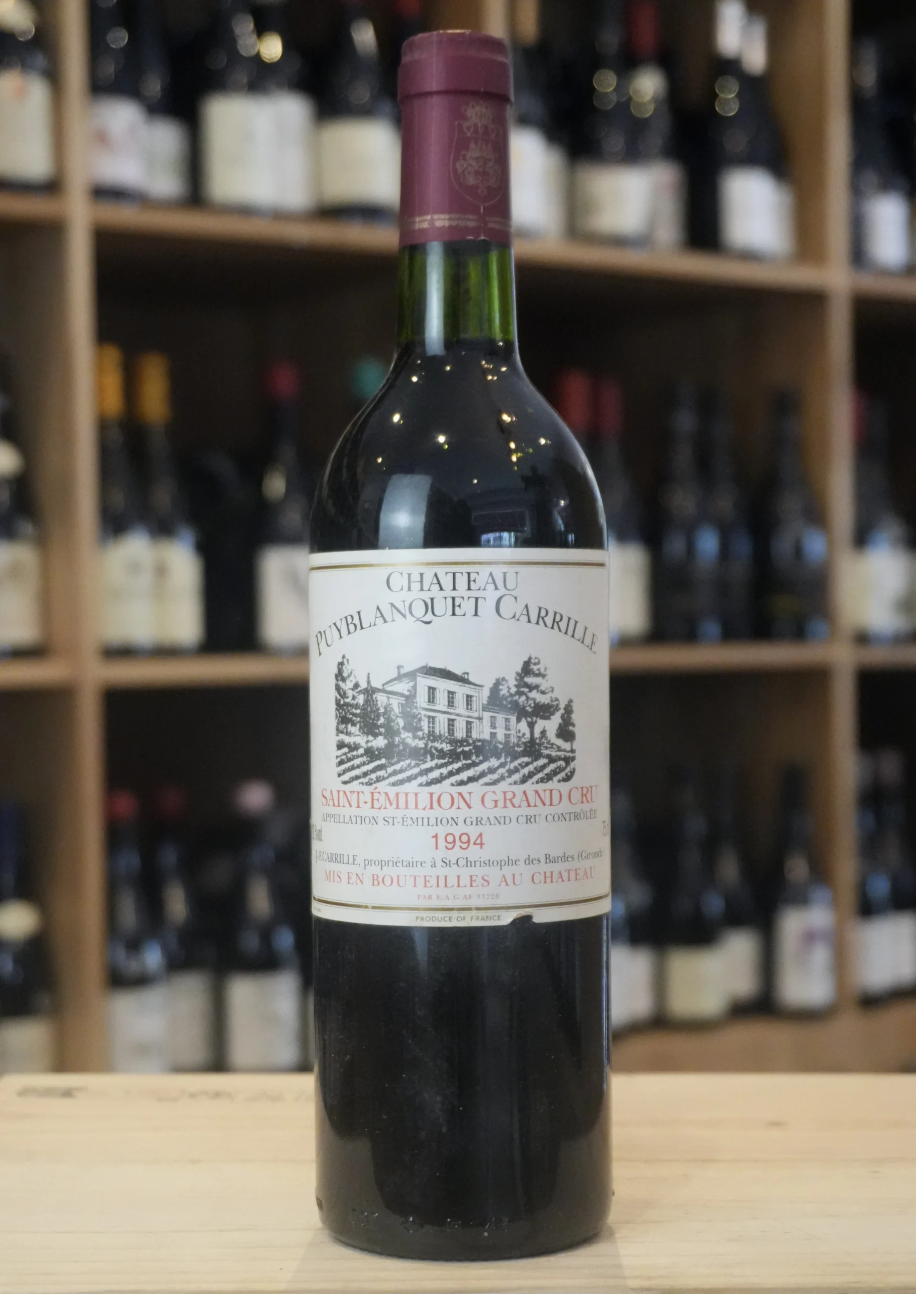 SAINT EMILION GRAND CRU 1994 CHATEAU PUYBLANQUET CARILLE CAVISTE LYON NOUVELLE CAVE