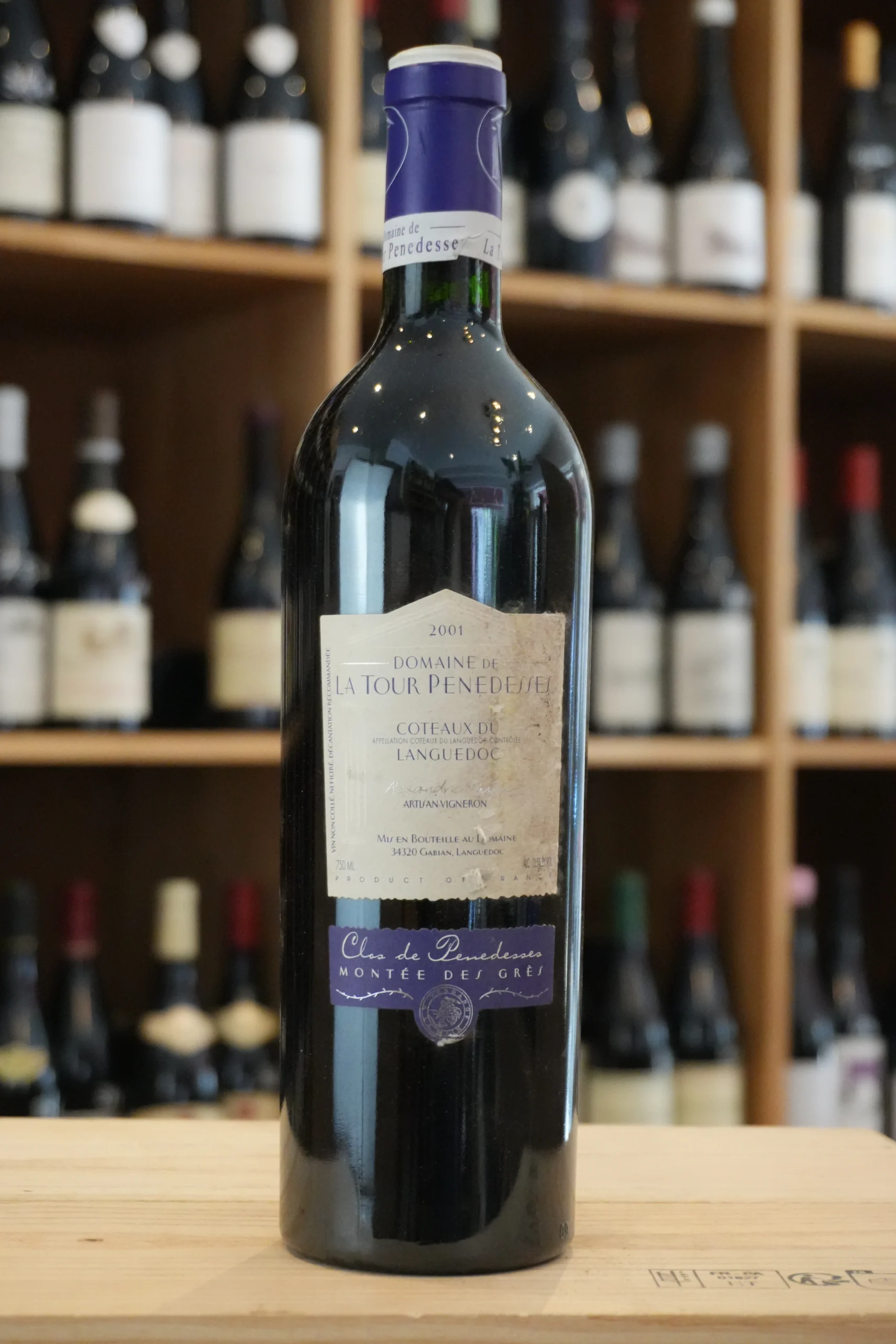 COTEAUX DU LANGUEDOC ROUGE 2001 DOMAINE DE LA TOUR PENEDESSES caviste lyon nouvelle cave